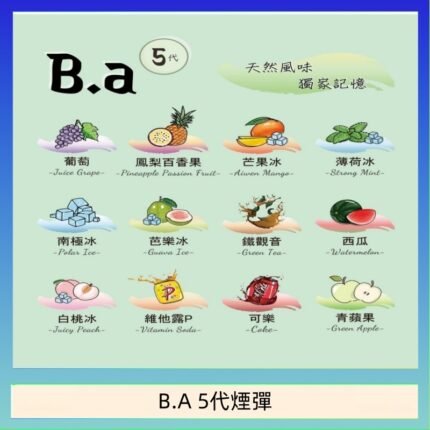 B.A 5代主機煙彈電子煙一盒三顆